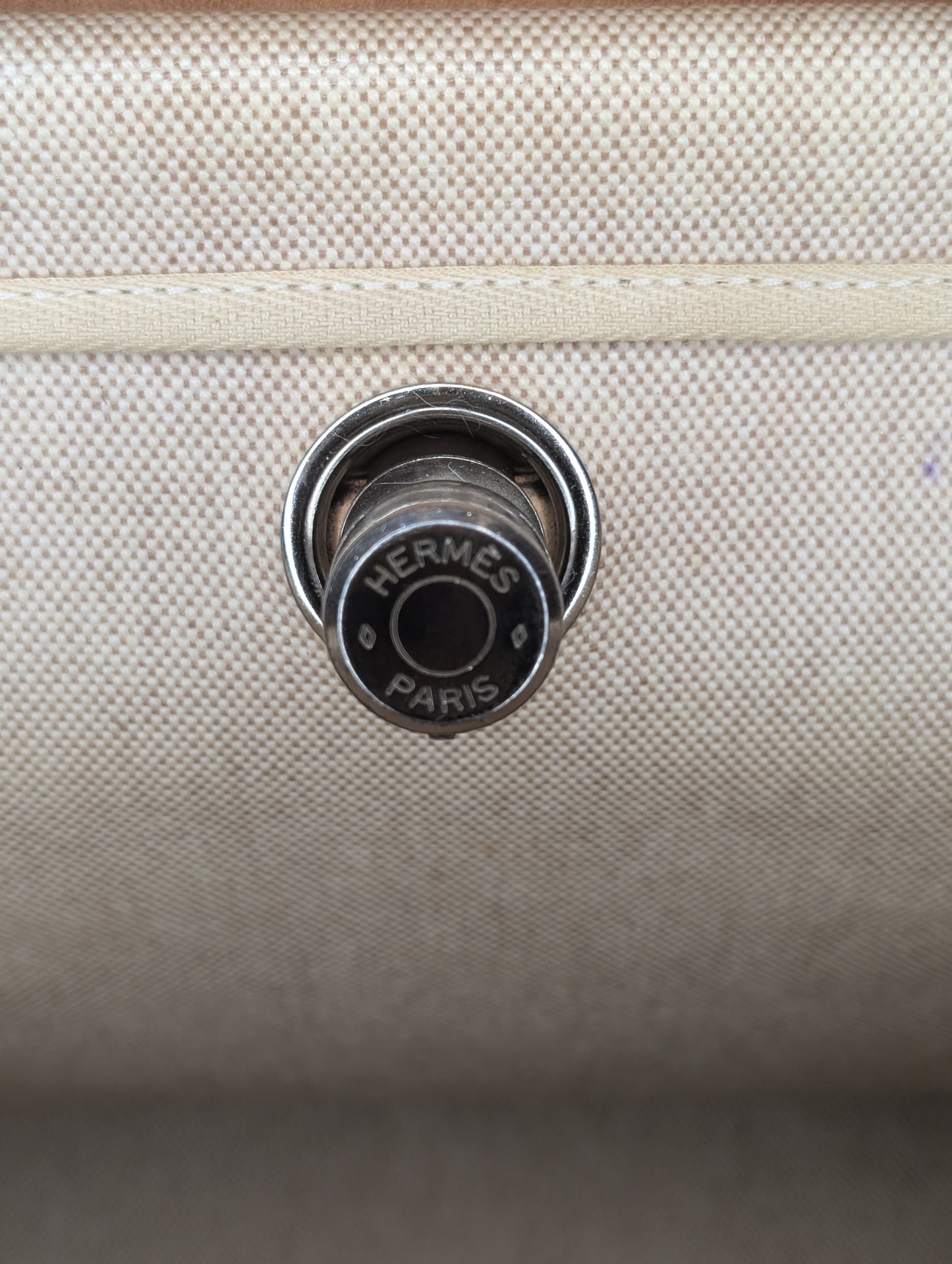 Hermes Herbag 39 Toile & Vache Herbag 39 Handbag White Brown