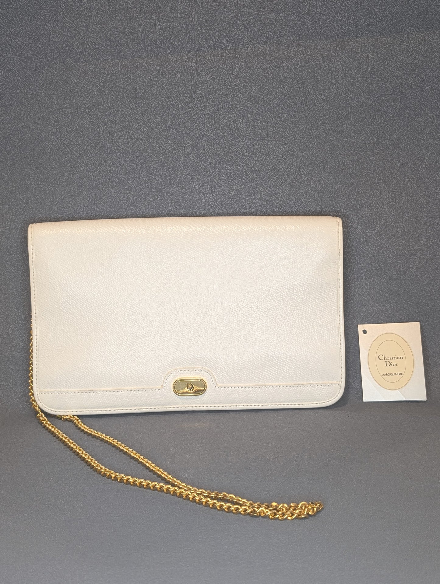 Dior white and gold WoC shoulder bag