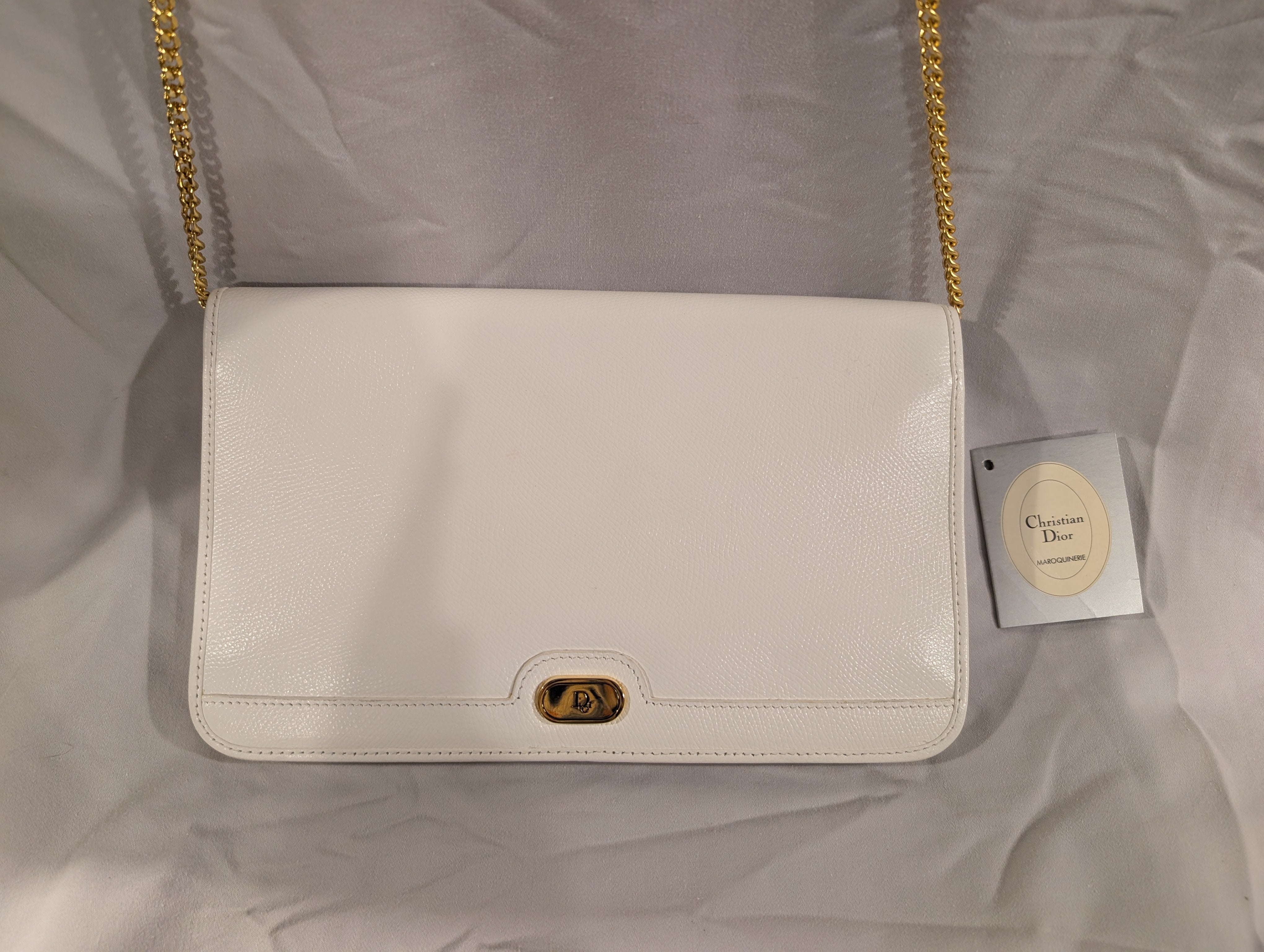 【ヴィンテージ】Rank:A☆Dior WHITE モンテイン チェーン BAG Rank A ｜ Dior Vintage Shoulder Bag ｜24032909 – BRAND GET