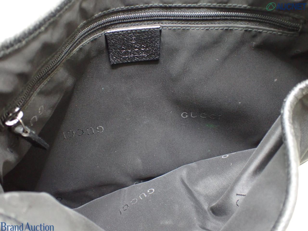 Gucci Jackie Black leather and nylon with silver hardware