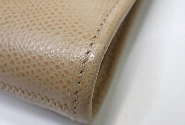 Christian Dior Vintage Leather Chain Shoulder Bag Beige With Gold Hardware